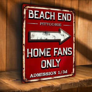 Vintage Aberdeen Football Fan Home Stand Metal Sign HF01