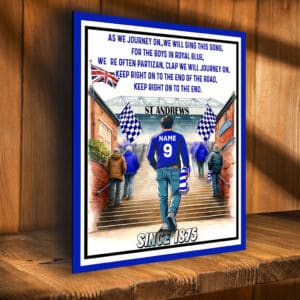 Personalised Birmingham Football Fan Watercolour Stadium Metal Sign SFS06