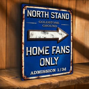 Vintage Brighton Football Fan Home Stand Metal Sign HF09