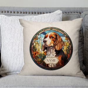 Personalised Beagle Dog Portrait Cushion Cover GDC07