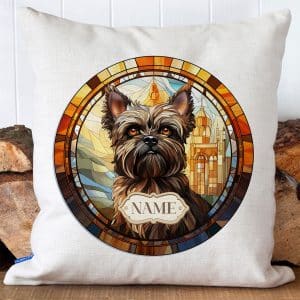 Personalised Brussels Griffon Dog Portrait Cushion Cover GDC20