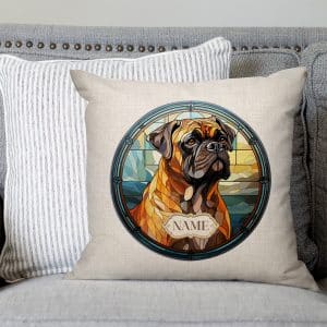 Personalised Bullmastiff Dog Portrait Cushion Cover GDC23