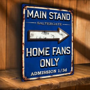 Vintage Chesterfield Football Fan Home Stand Metal Sign HF18