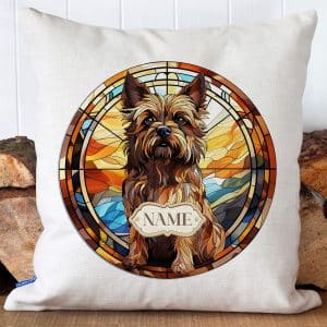 Personalised Cairn Terrier Dog Portrait Cushion Cover GDC24