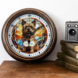Personalised Cairn Terrier Dog Portrait Wall Clock GDCL24