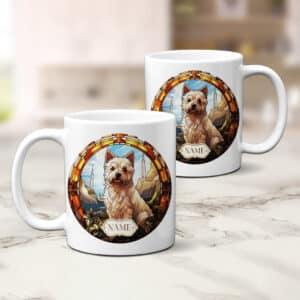 Personalised Cairn Terrier Dog Portrait Mug GDM25