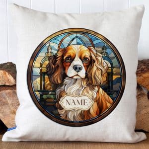 Personalised Cavalier King Charles Spaniel Dog Portrait Cushion Cover GDC27
