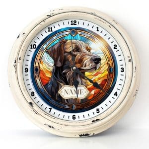 Personalised Deerhound Dog Portrait Wall Clock GDCL40