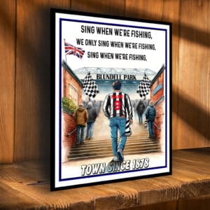 Personalised Grimsby Town Football Fan Watercolour Stadium Metal Sign SFS31