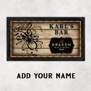 Personalised Kracken Rum Bar Runner Beer Mat KBR22