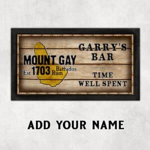 Personalised Mount Gay Rum Bar Runner Beer Mat KBR25
