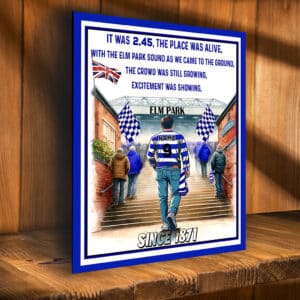 Personalised Reading Football Fan Watercolour Stadium Metal Sign SFS61