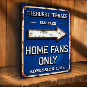 Vintage Reading Football Fan Home Stand Metal Sign HF54