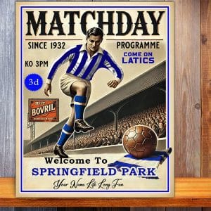 Personalised Wigan Football Programme Retro Metal Sign PCS97