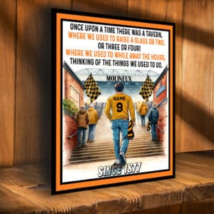 Personalised Wolverhampton Wanderers Football Fan Watercolour Stadium Metal Sign SFS81
