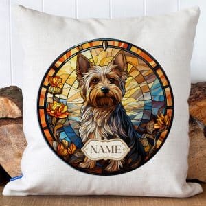 Personalised Yorkshire Terrier Yorkie Dog Portrait Cushion Cover GDC99
