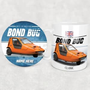 Personalised Bond Bug Classic Car Mug & Coaster Set CLC03