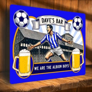Personalised Brighton Football Retro Stadium Beer Bar Metal Sign SBS11
