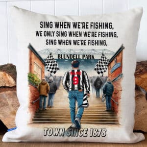 Personalised Grimsby Football Watercolour Stadium Cushion Cover SFC31