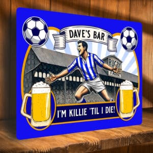 Personalised Kilmarnock Football Retro Stadium Beer Bar Metal Sign SBS44