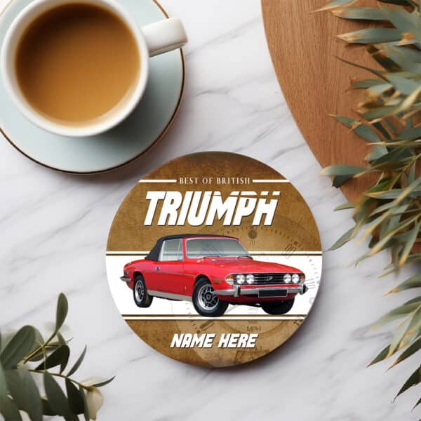 Personalised Triumph Stag Classic Car Mug & Coaster Set CLC53 - Image 5