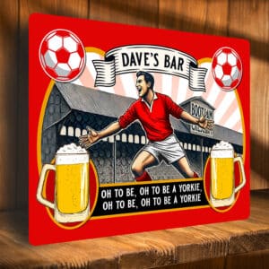 Personalised York Football Retro Stadium Beer Bar Metal Sign SBS96