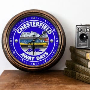 Personalised Chesterfield Football Away Days Wall Clock FTC17