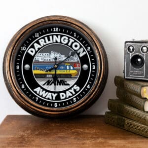 Personalised Darlington Football Away Days Wall Clock FTC20
