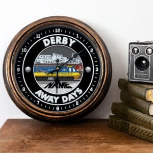 Personalised Derby Football Away Days Wall Clock FTC21