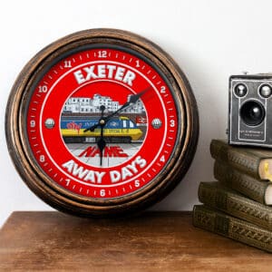 Personalised Exeter Football Away Days Wall Clock FTC26