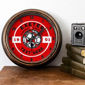 Personalised Exeter Retro Football Fan Wall Clock FBC24