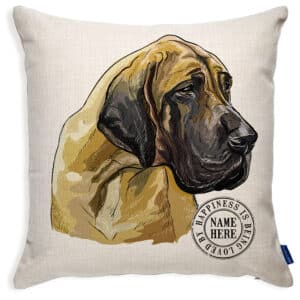Personalised Fawn Great Dane Cushion Cover KDC69