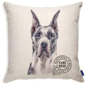 Personalised Fawn Great Dane Cushion Cover KDC75
