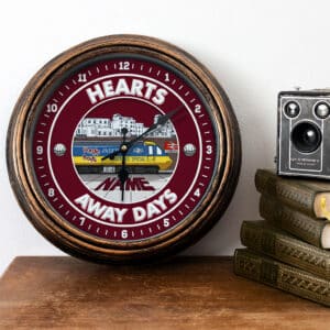 Personalised Heart of Midlothian Football Away Days Wall Clock FTC31