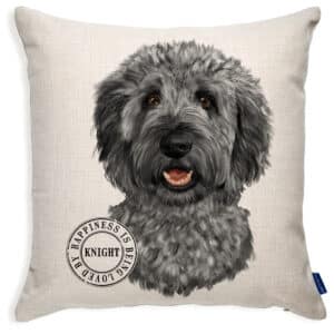 Personalised Black Doodle Dog Cushion Cover KDC66