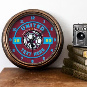 Personalised West Ham Retro Football Fan Wall Clock FBC55