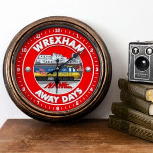 Personalised Wrexham Football Away Days Wall Clock FTC79
