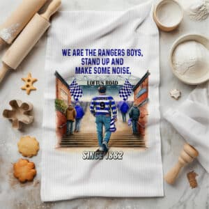 Personalised Queens Park Rangers Football Stadium Kitchen Tea Towel SFC59