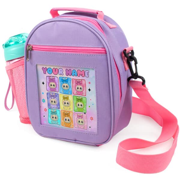 Personalised Labubu Dolls Lunch Bag Girls School Insualted Cooler Box LAB02