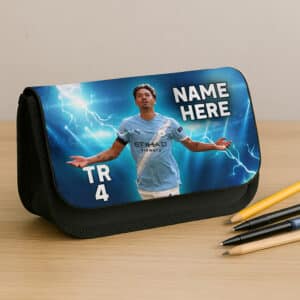 Personalised Reijnders Man City Football Player Black Pencil Case LUP30