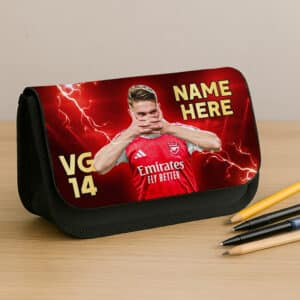 Personalised Gyokeres Arsenal Football Player Black Pencil Case LUP31