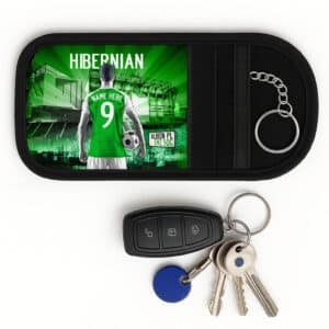 Personalised Hibernian Football Faraday Key Pouch Signal Blocker Case AF64