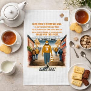 Women's Football Blackpool Personalised Kitchen Tea Towel SFC91