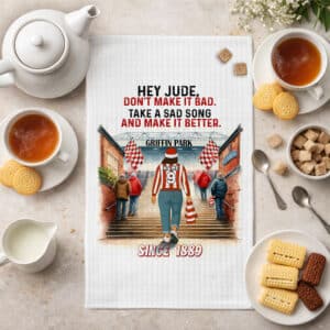Women's Football Brentford Personalised Kitchen Tea Towel SFC94