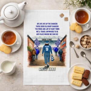 Women's Football Bury Personalised Kitchen Tea Towel SFC97