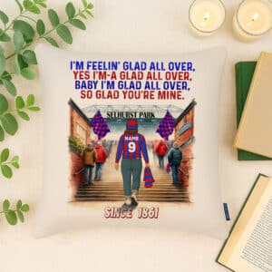 Women's Football Crystal Palace Personalised Watercolour Stadium Cushion Cover SFC105