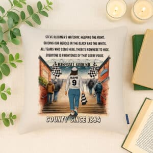 Women's Football Derby Personalised Watercolour Stadium Cushion Cover SFC107