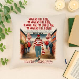 Women's Football Doncaster Personalised Watercolour Stadium Cushion Cover SFC108