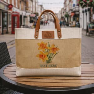 Daffodil Tote Bag Large Floral Shopper Handbag KC131
