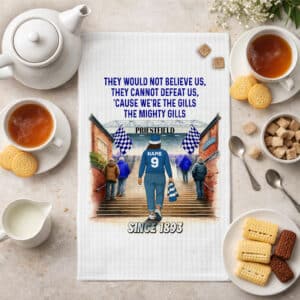 Women's Football Gillingham Personalised Kitchen Tea Towel SFC115